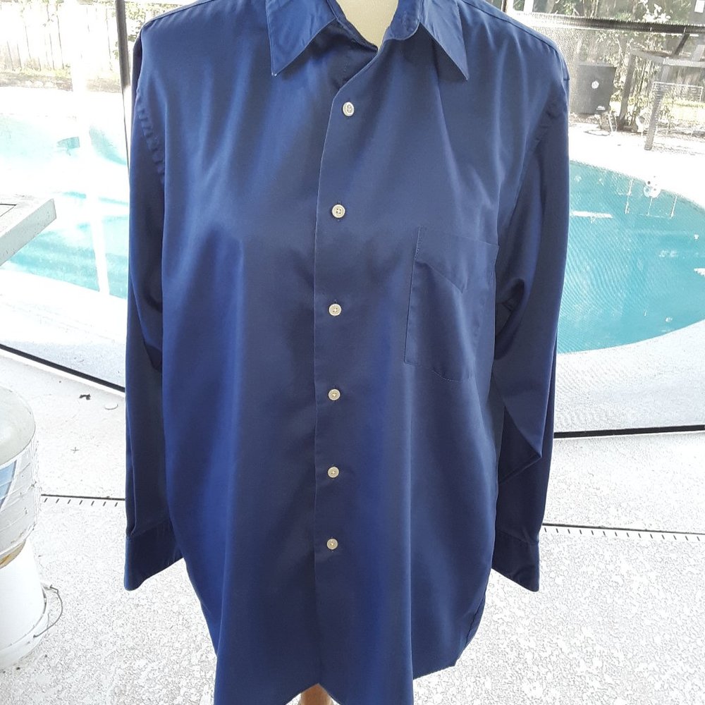 Van Heusen Blue Dress Shirt 16 32/33